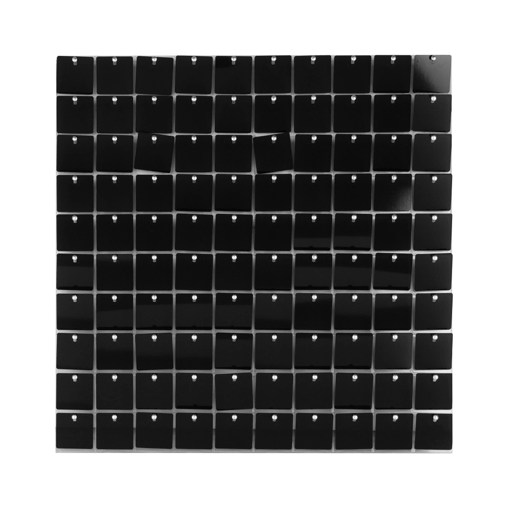 Party Supply Black Square Sequin Shimmer Wall Backdrop Panels Party Decorations