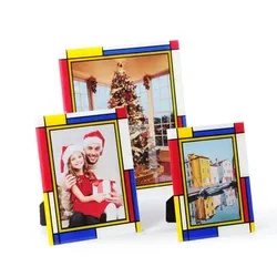 High Quality Colorful Christmas Country Glass Crystal Photo Frame