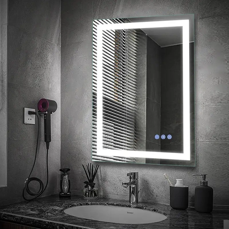 Horizontally or Vertically Hang Bathroom Wall LED Mirror