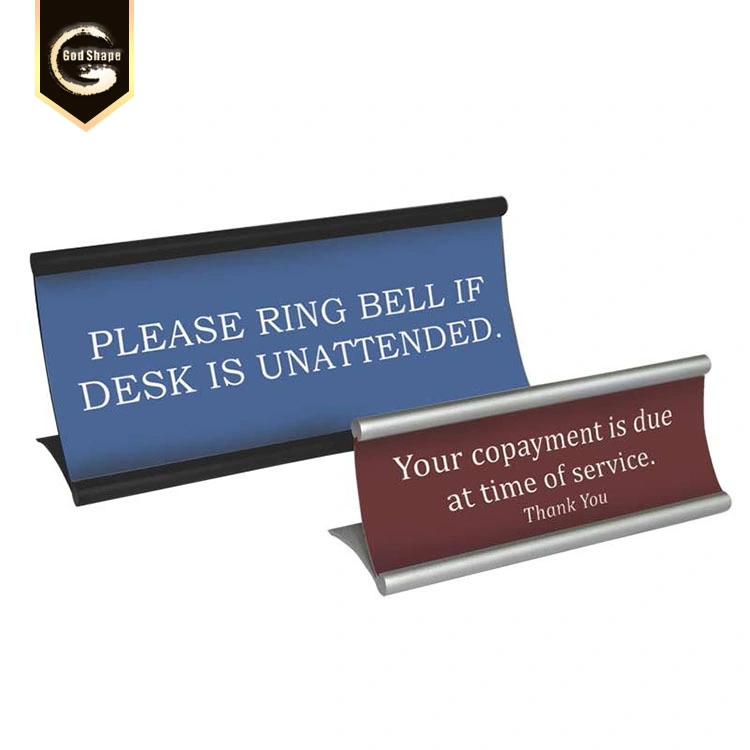 Office Desk Sign Table Top Sign Name Display Metal Plaque