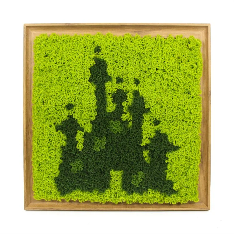 Hot Sale Castle Pattern Artificial Plant Frame Decorative Fake Green Wall for Cafe Wedding Decor