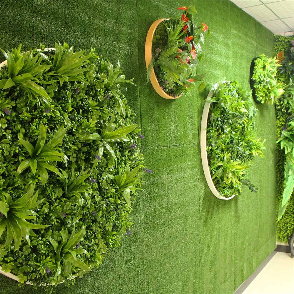 Uland Various Style Interior Art 3D Plant Fake Green Wall Frame for Hotel Decoration