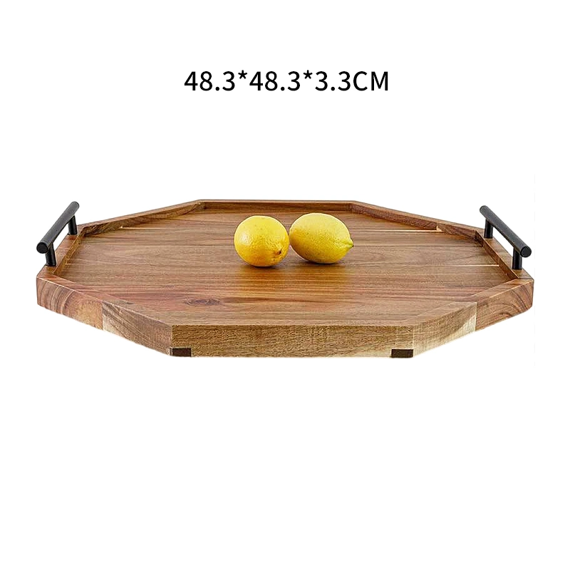 Custom Wooden Serving Decorative with Handles Tray