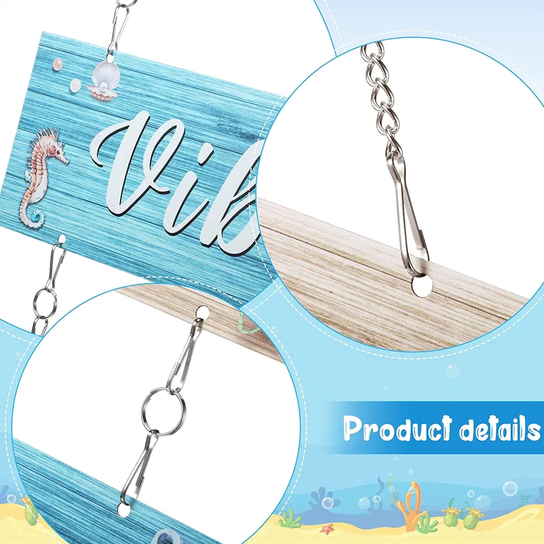 Hanging Beach Wall Decor Beach Plaque Wall Signs Decorations for Home Bedroom or Living Room