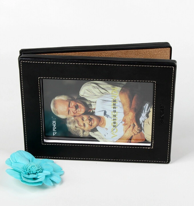 Double-Faced Leather Memorial Photo Frame