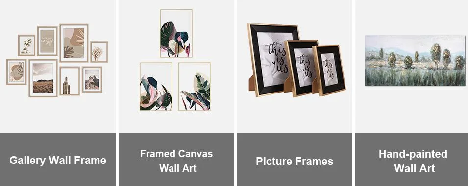 Black Wall Gallery Plastic Picture Frame for Living Room