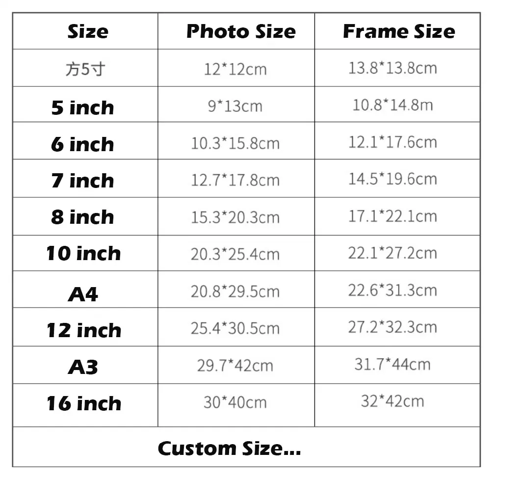 Plastic Picture Frame European 6 7 8 10 Inch Photo Wall Children A3 A4 Photo Frame ID Puzzle Picture Frame