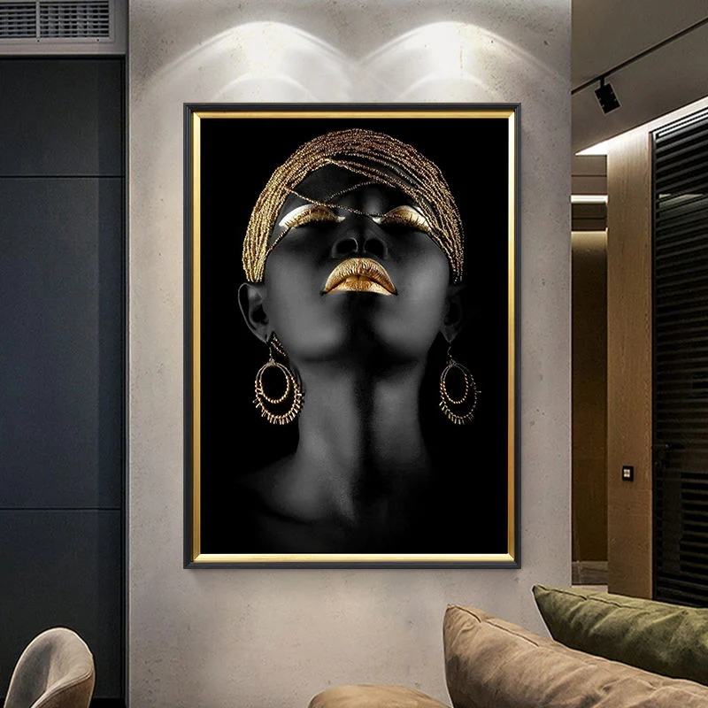 Abstract Art Portrait Oil Paintings Prints Pictures Africa Girls Crystal Porcelain Artwork