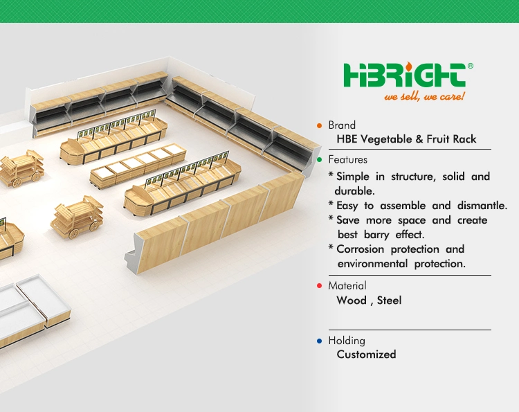 Wood Display Fruit Shelving Vegetable Stand Design