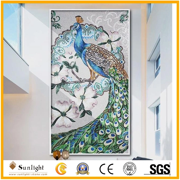 New Style Mixed Color Glass Art Mosaic Murals for Wall