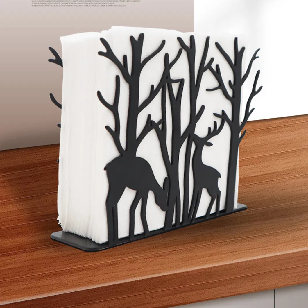 Wholesale Metal Free Standing Kitchen Tabletop Dining Table Paper Tissue Napkin Holder