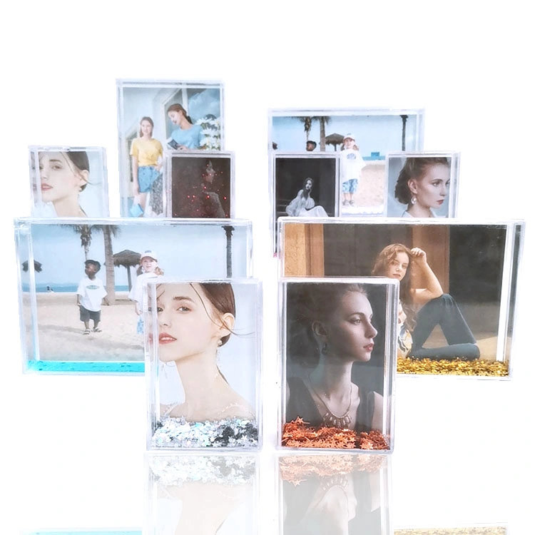 Transparent Clearly Glitter Photo Frame 2*3 Inch Instax Shake Frame