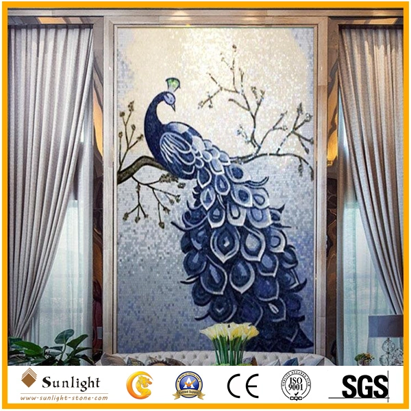 New Style Mixed Color Glass Art Mosaic Murals for Wall