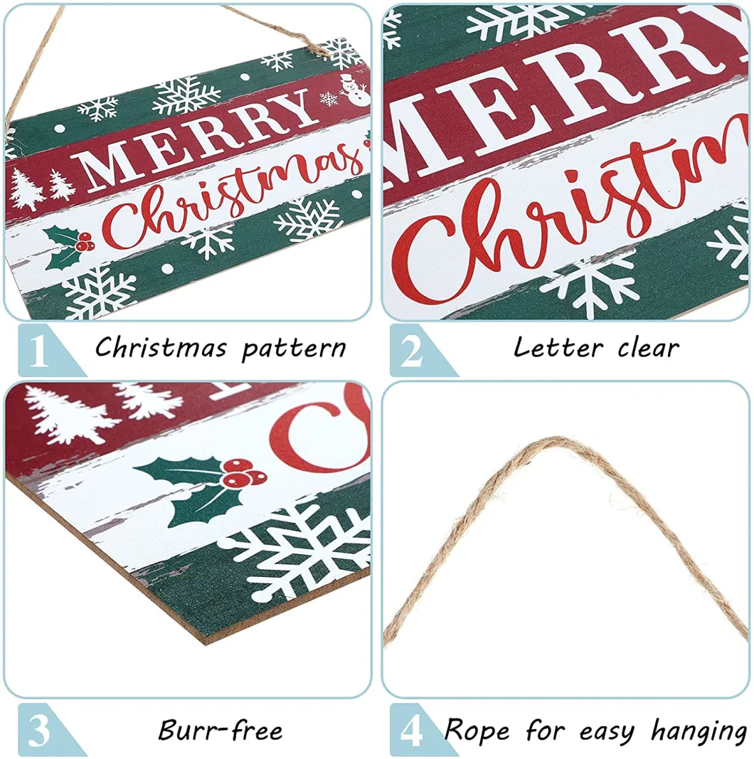 Christmas Signs Solid Wood Decorations Christmas Tree Prints Festive Wall Art Christmas Prints