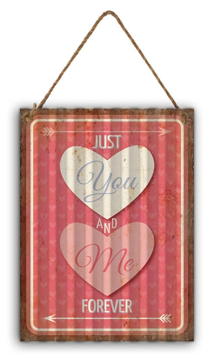 Love Is All You Need Iron Wall Plaque Customized Valentines Hanging Metal Home Decoration Wall Plaque