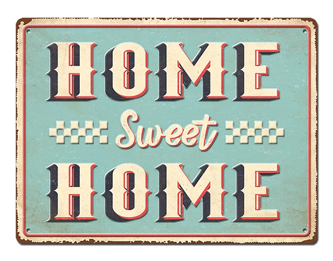 Iron Wall Hanging Welcome to Our Sweet Home Iron Wall Decor, Wall Plaques