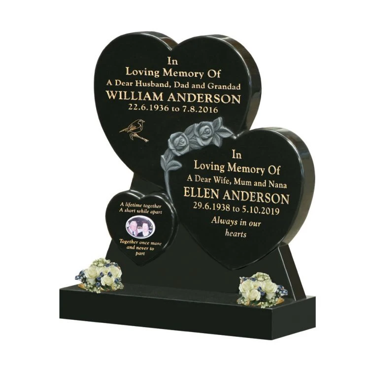 Natural Granite Stone Open Book Gravestone Memorial Plaques for Outside