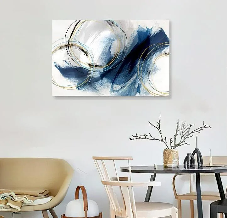 Blue Fantasy Colorful Graffiti Wall Art Canvas Abstract Art Paintings