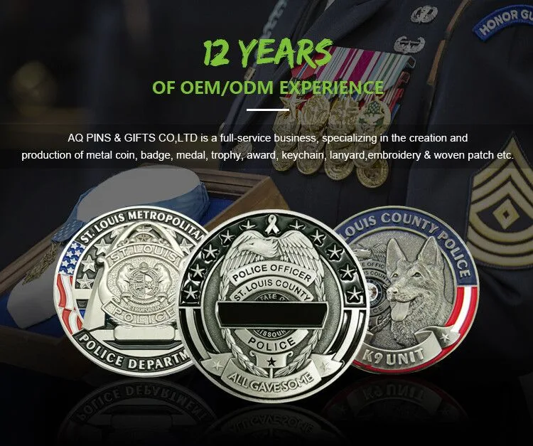 Wholesale Military Challenge Souvenir Coins with Custom Soft Enamel Logo (coin-136)