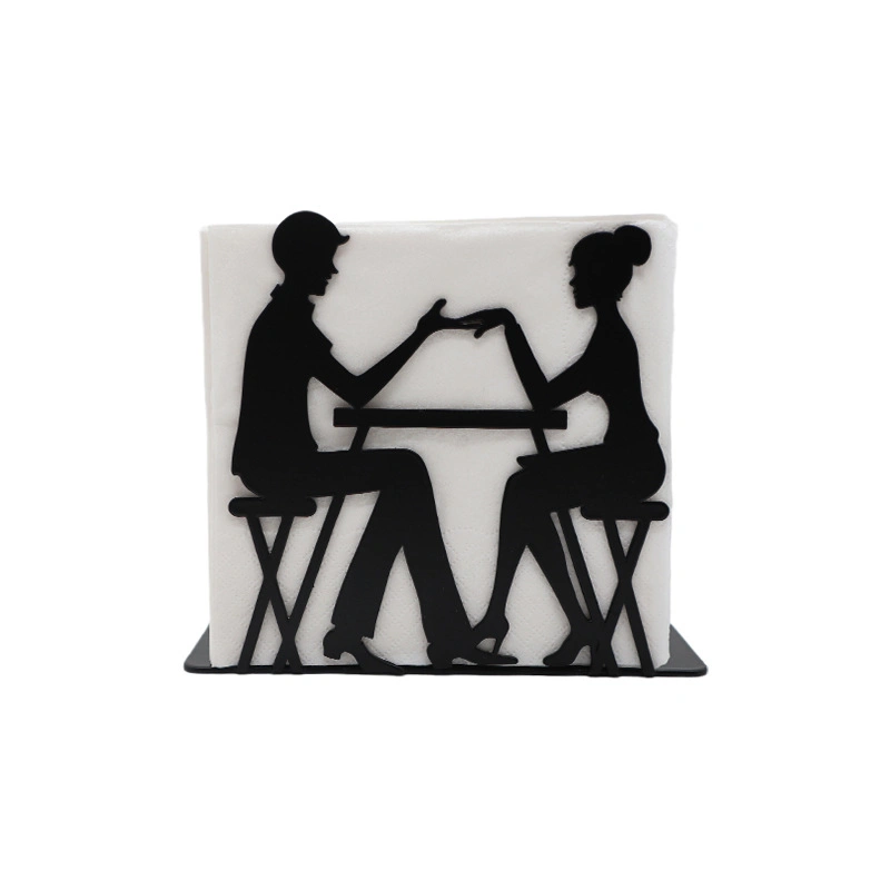 Table Decor Iron Lover Metal Restaurant Tissue Unique Napkin Holder