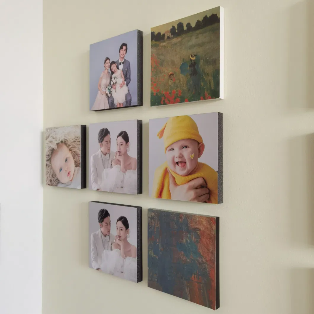 Stickable MDF Tabletop Stand Photo Frame for Wall Hang