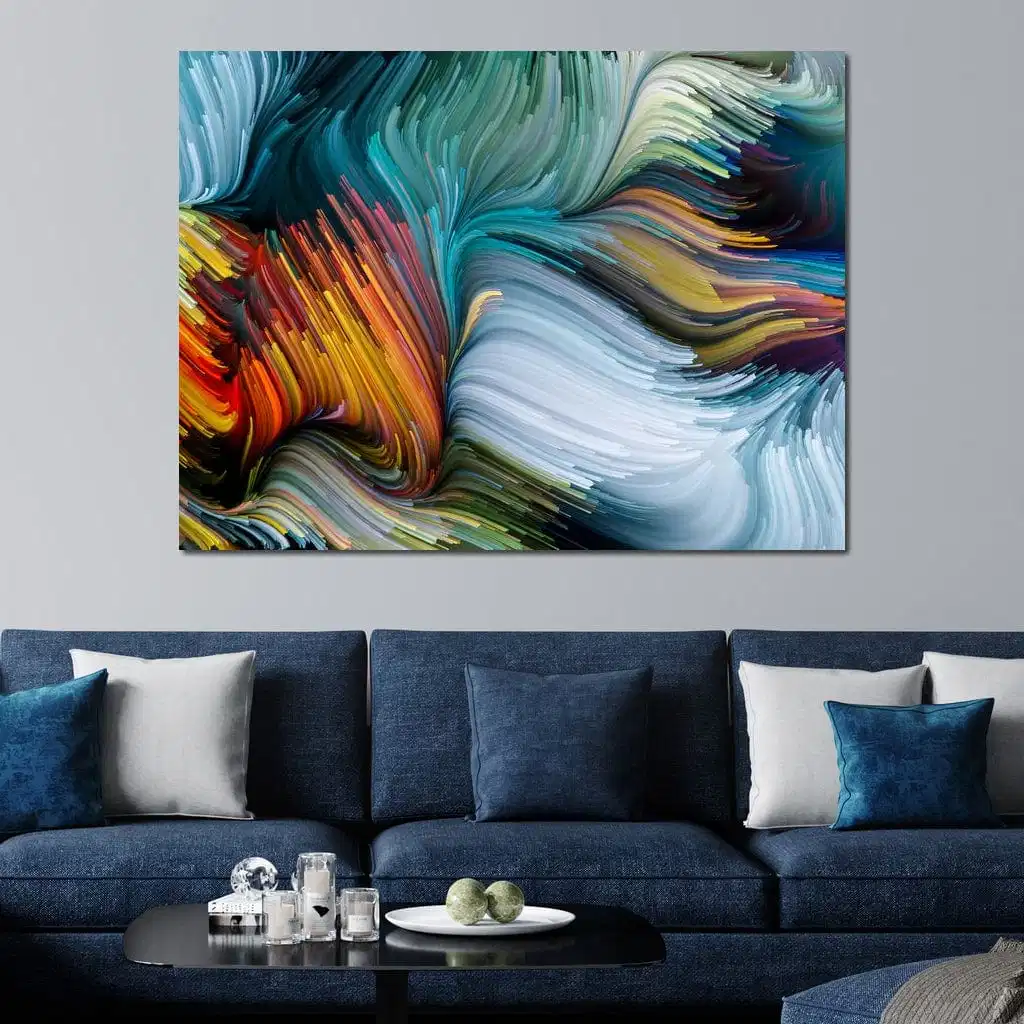 Home Decor Hand Oil Painting 5 Panels Canvas Print Abstract Wall Art