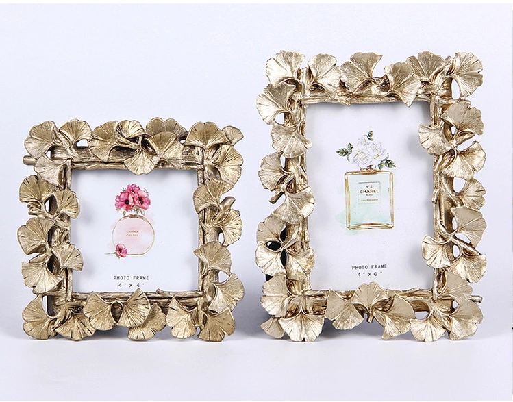 4X4 Picture Frame in Ginkgo Shape 4X6 Resin Photo Frame Home Decoration Wedding Decoration &amp; Gifts