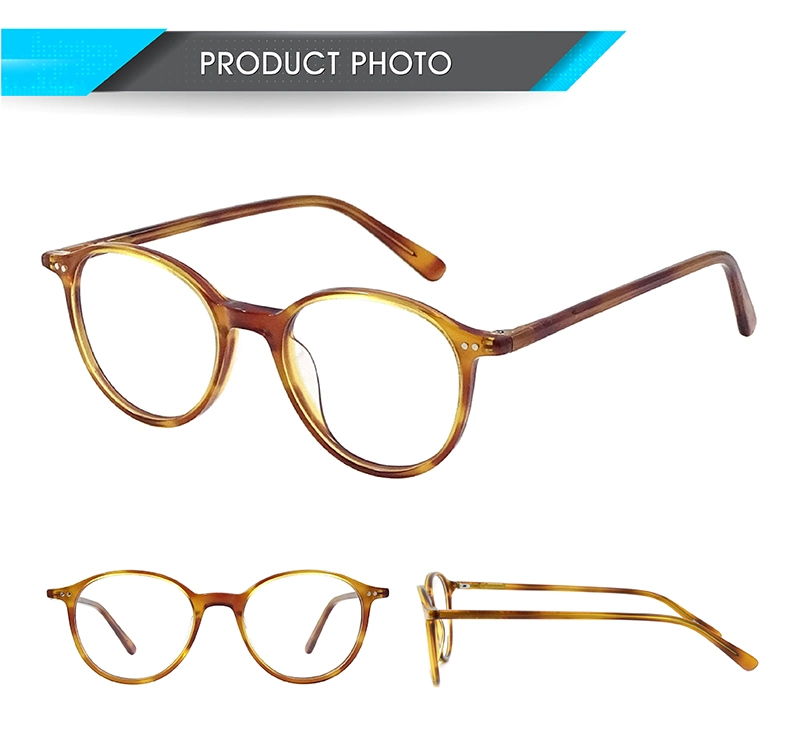 Latest Design Retro Acetate Round Unisex Optical Frames