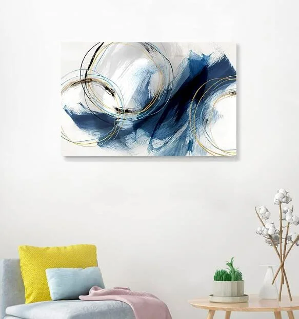 Blue Fantasy Colorful Graffiti Wall Art Canvas Abstract Art Paintings