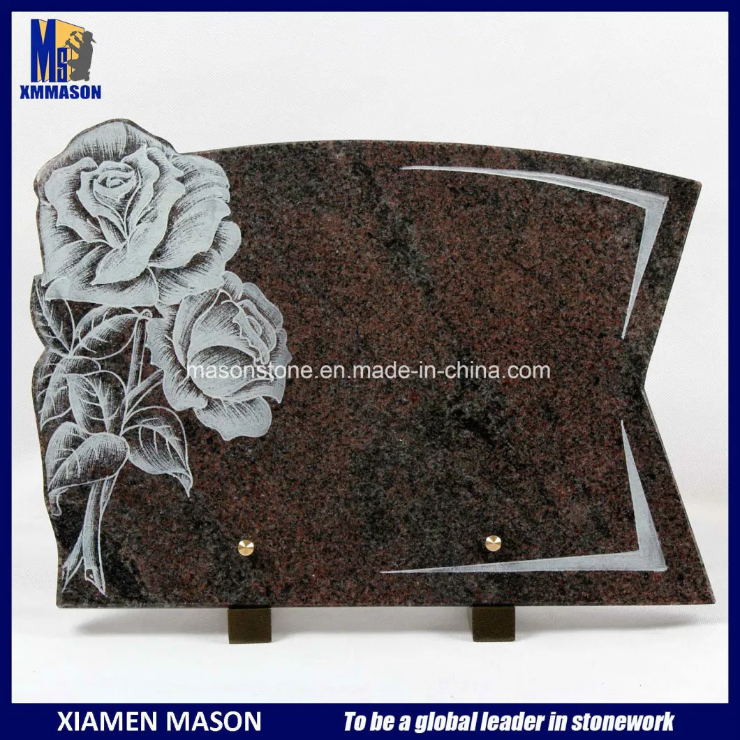 Heart Design Granite Memorial Plaques