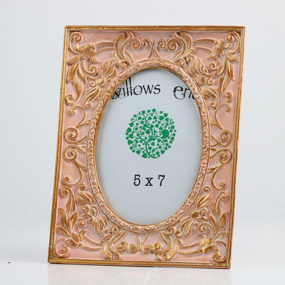 Hot Sale Antique Gold Polyresin Photo Frame/Picture Frame