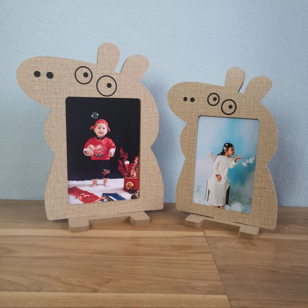 Cute Shape Painting Kids Wooden Photo Frames