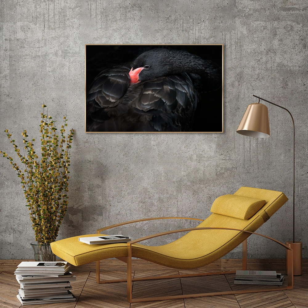 Factory Original Custom Black Swan Canvas Painting Wall Art for Home Decor