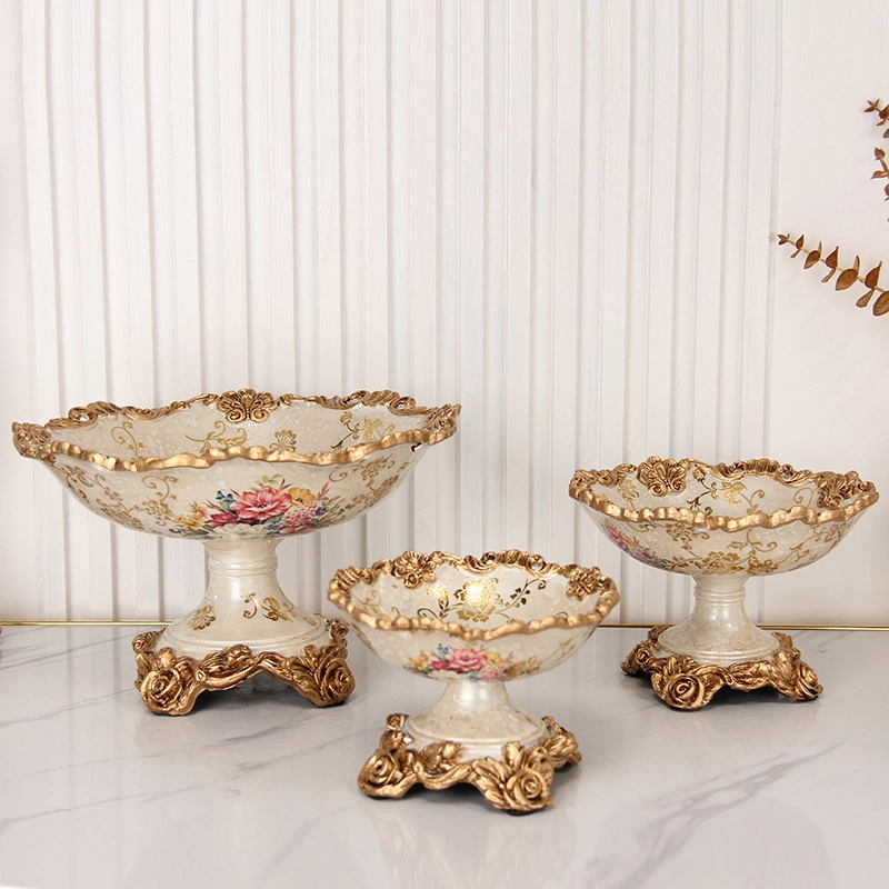 RS012 Resin Salad Bowl Restaurant Dessert Tray Table Decorative Dry Fruits Plates for Home Decor