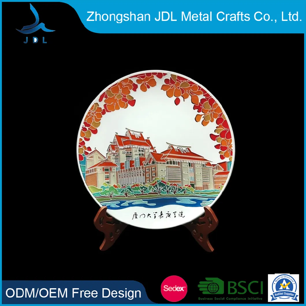 Factory Custom Logo Gold and Silver Commemorative Plates Printed Blank Flexi Trophy Plate Souvenir Decoration DEC