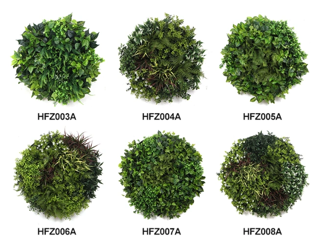 New Arrival 60cm Round Artificial Boxwood Plant Frame for Indoor Cafe Decoration