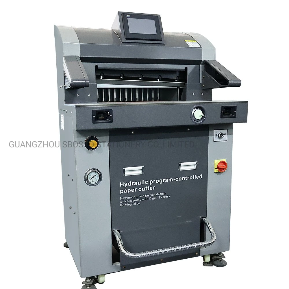 Multiple Paper Cutter Hydraulic Program Controlled Paper Cutting Machine Sbosto Paper Cutter