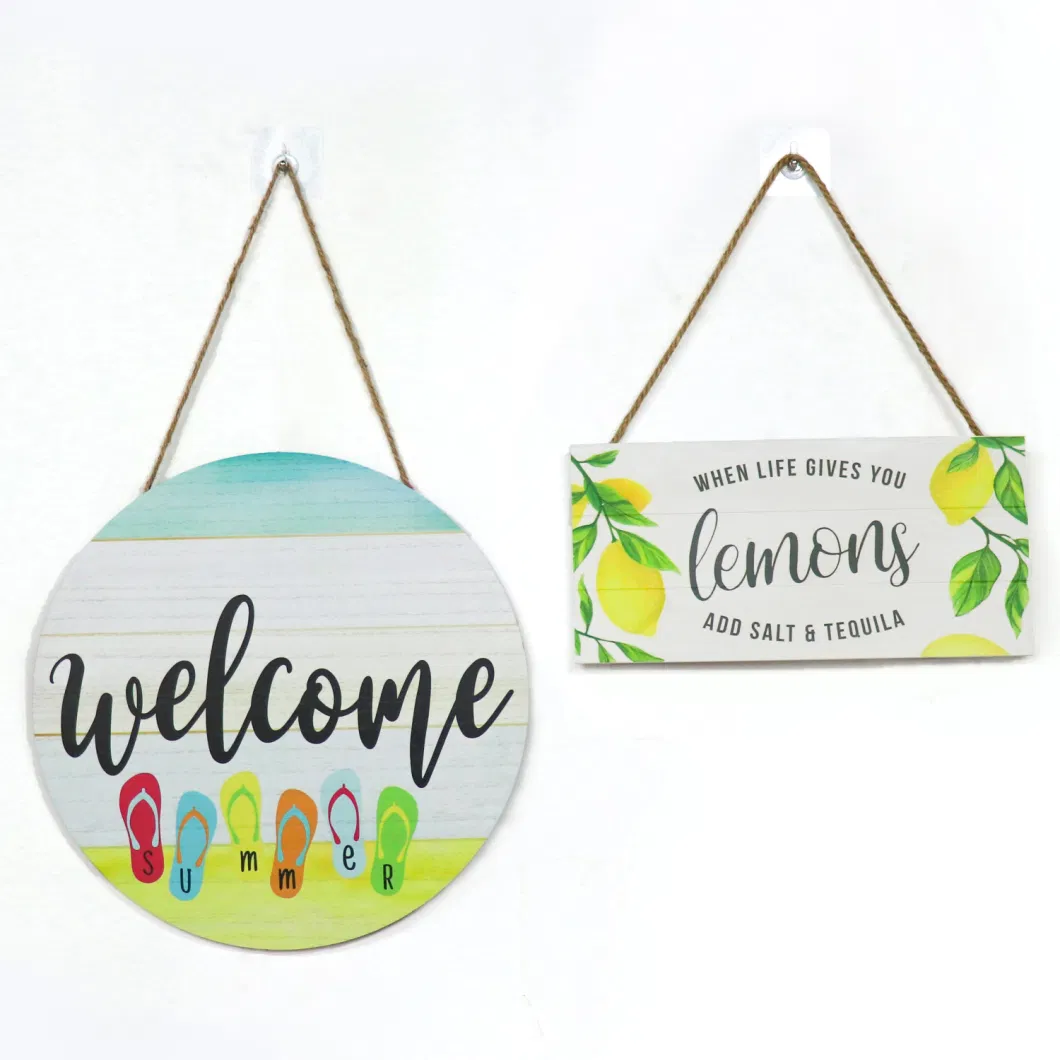 Hanging Wooden Welcome Signs