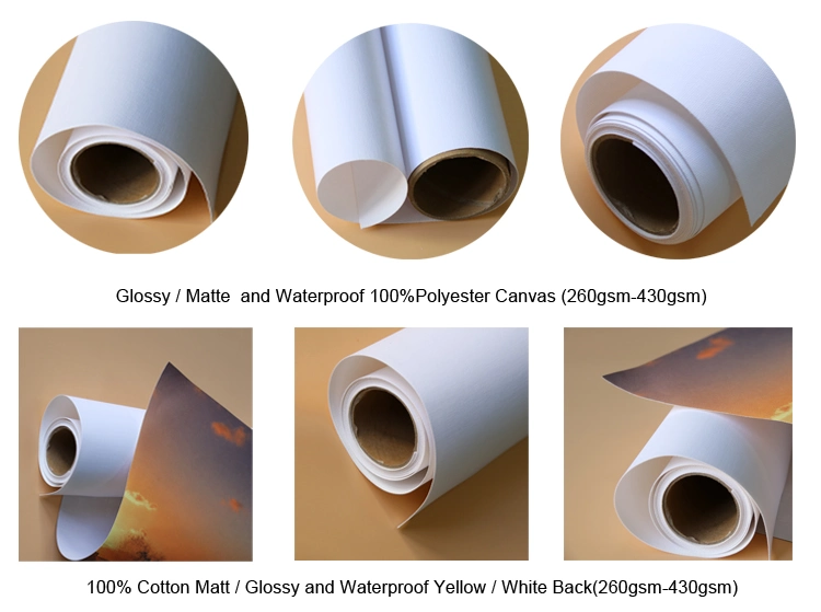 Waterproof 280GSM Polyester Matte Canvas Roll Digital Printing