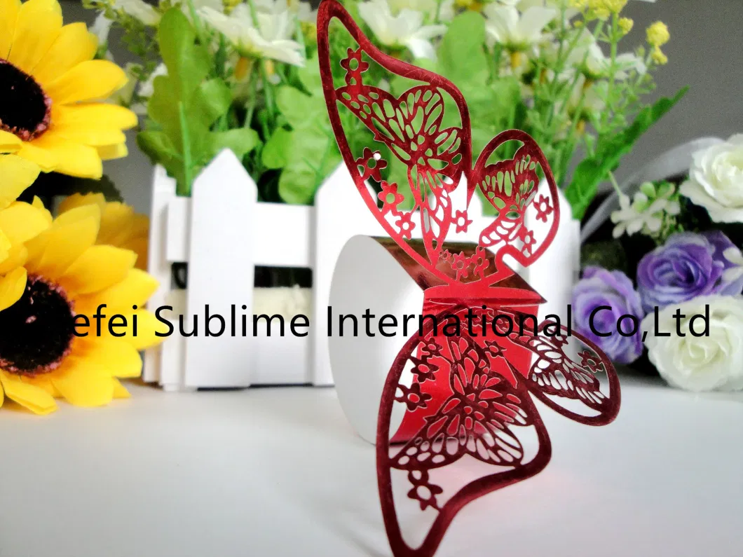 View Larger Imagesharebutterfly Laser Cut Napkin Holder Ring Paper Wedding Party Table Decorations