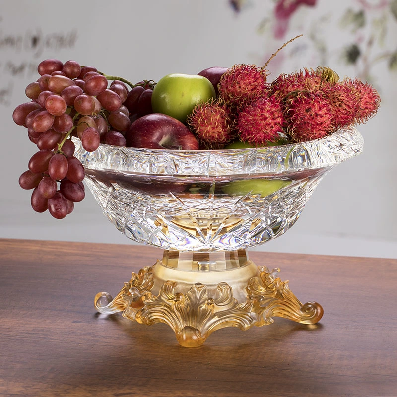 Fashion Colourful Crystal Glass Fruit Bowl