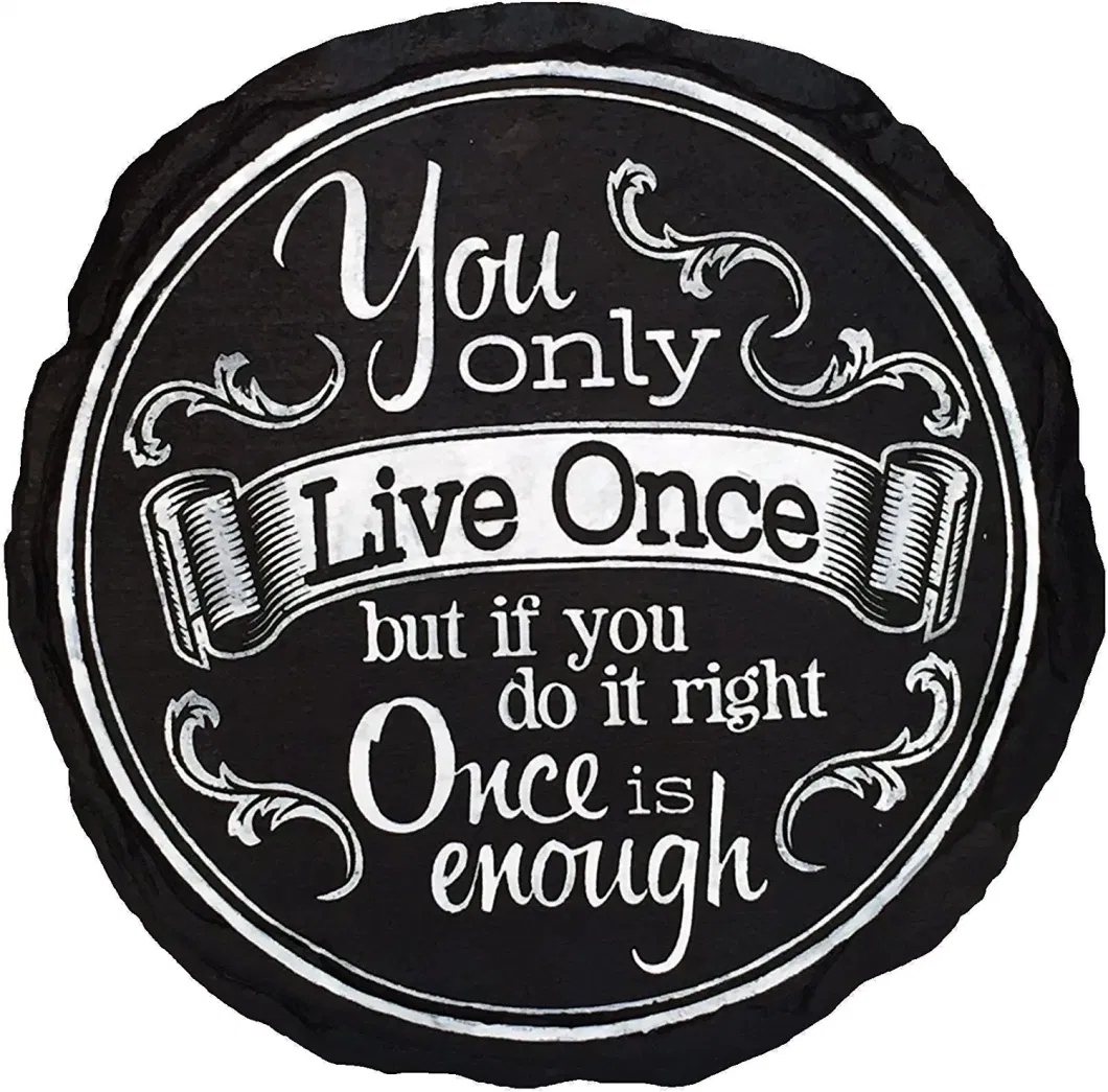 You Only Live Once Stepping Stone Outdoor Decorative Ornament