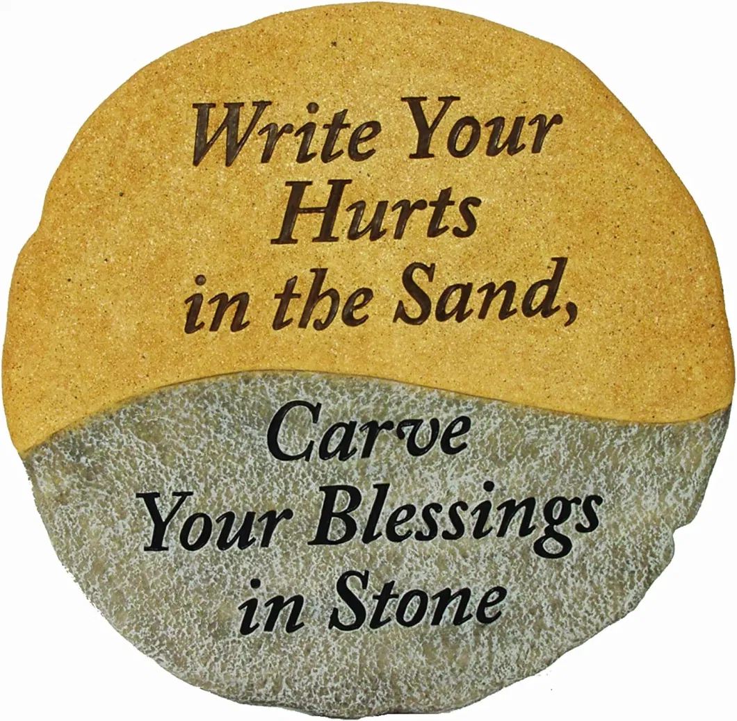 Write Your Hurts in Sand Stepping Stone Garden Decor