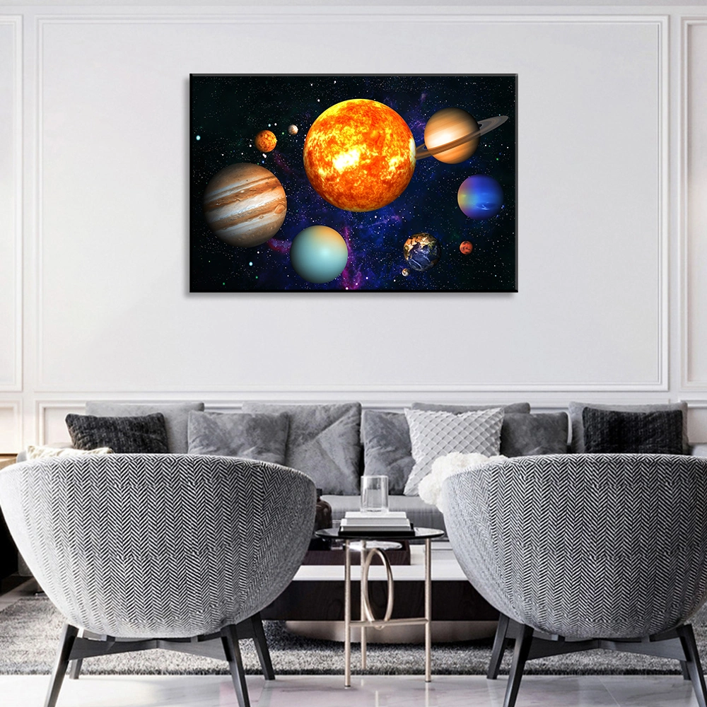 Planet LED Canvas Decorative Painting Is Suitable for Children&prime;s Room Teaching Interior