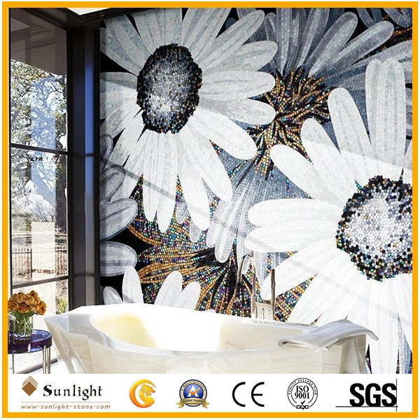 New Style Mixed Color Glass Art Mosaic Murals for Wall