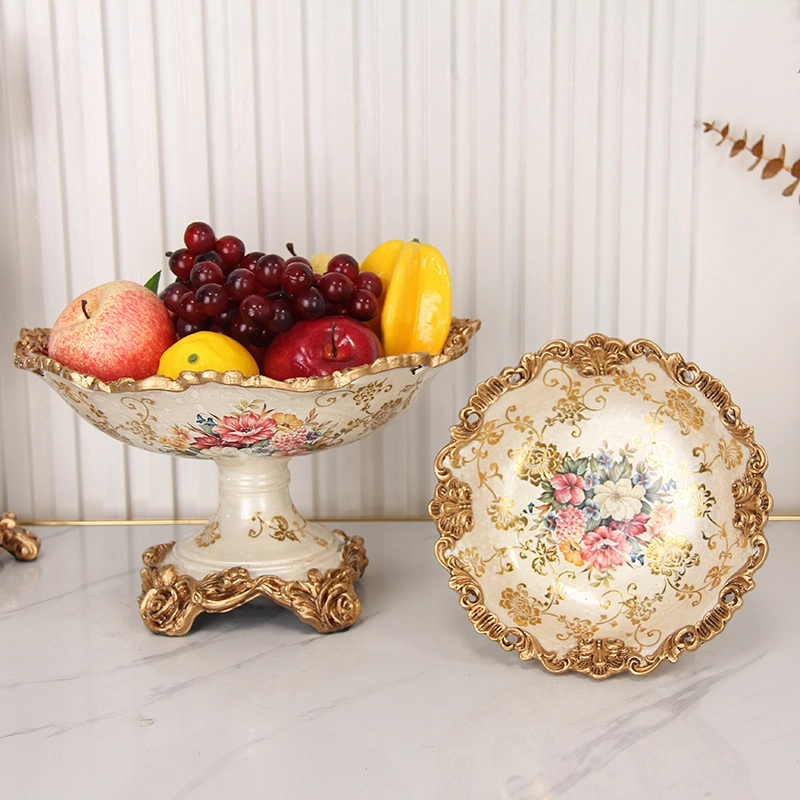 RS012 Resin Salad Bowl Restaurant Dessert Tray Table Decorative Dry Fruits Plates for Home Decor