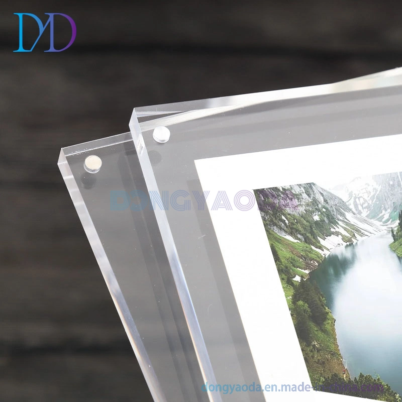 Transparent Acrylic A4 Magnetic Frame, Custom Plexiglass Crystal Frame