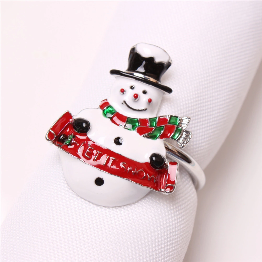 Ochristmas Napkin Ring Napkin Holder Rings for Christmas Table Decoration