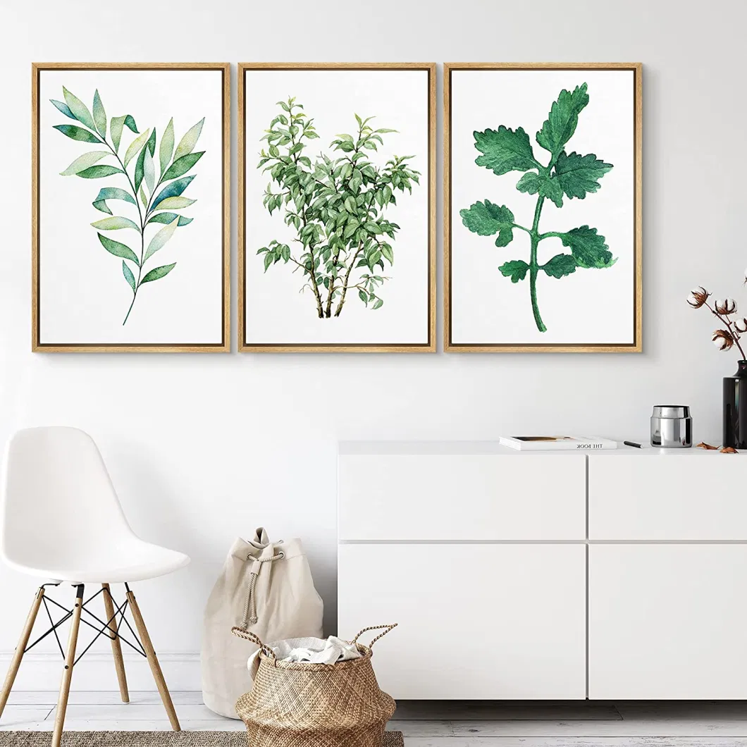 Watercolor Leaves Wall Art Canvas Painting Green Style Plant Nordic Posters Prints Decorative Picture Modern Home Decoration