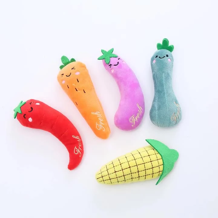 Wholesale New Products Cat Toys Catnip Garden Vegetables Series Interactive Fun Pet Products Plush Toys